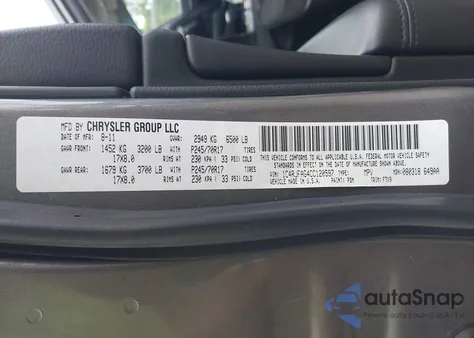 2012 Jeep Grand Cherokee Laredo из США, поврежденный, VIN 1C4RJFAG4CC120597